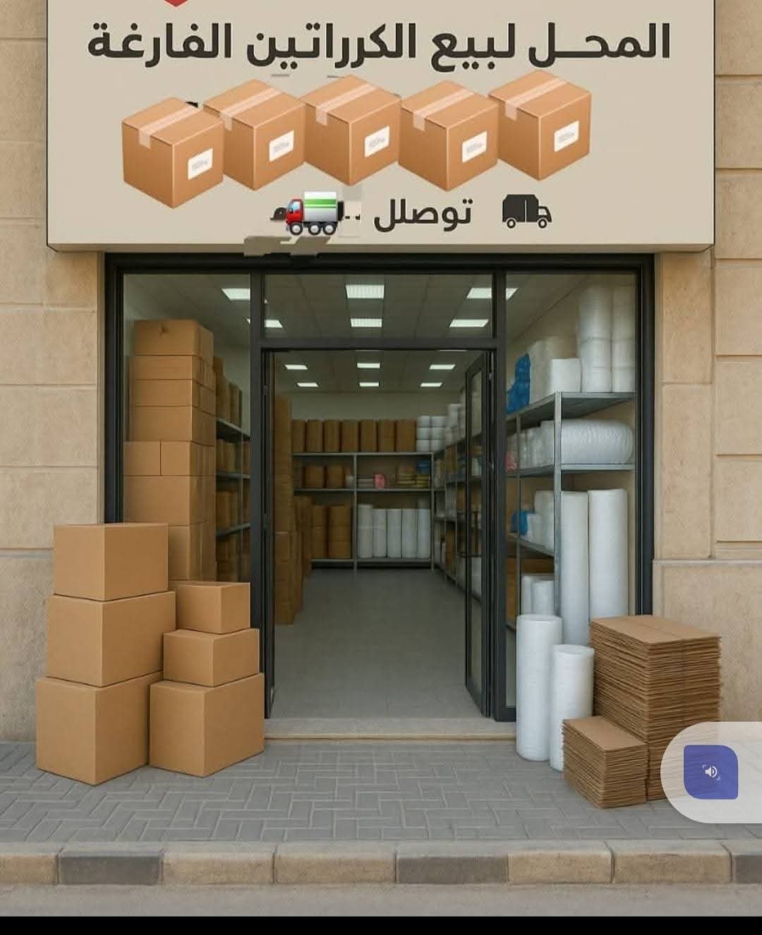 بيع كراتين ومواد تغليف